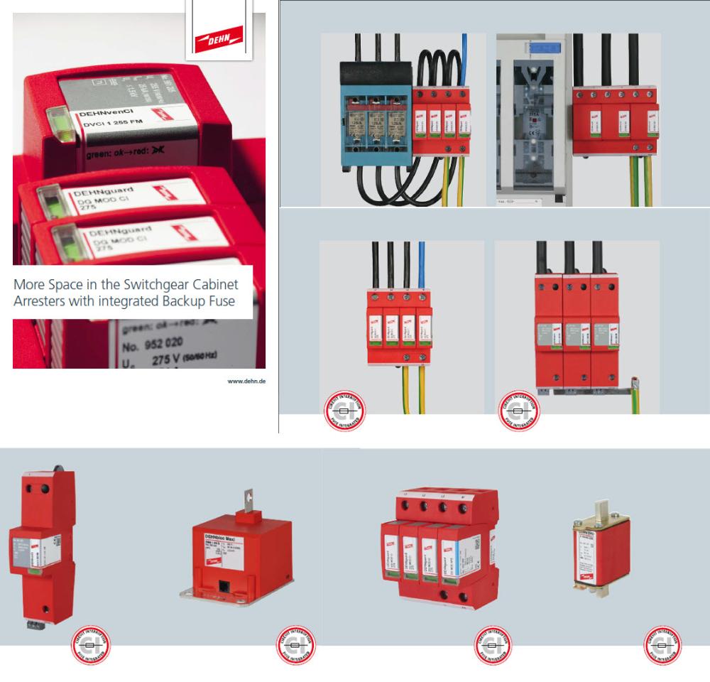 More space in the switchgear cabinet - arresters with backup fuse